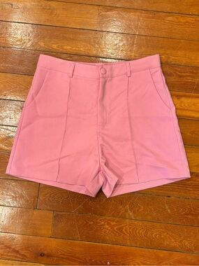 Pink High-Rise Tailored Women’s Shorts Size L